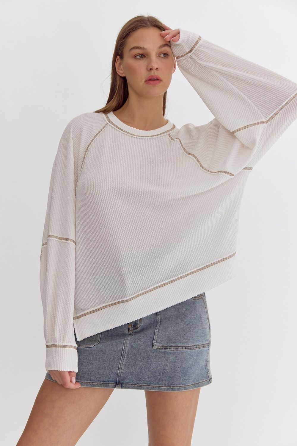 contrast pullover - summer knit