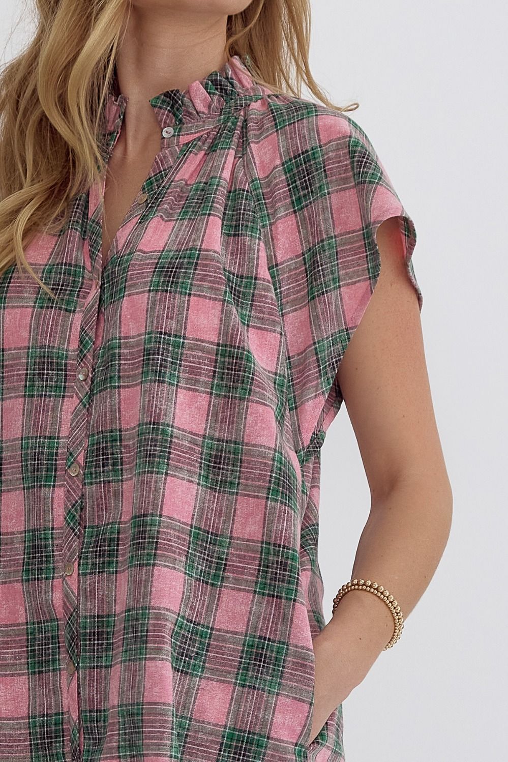 Cotton plaid weekend dress