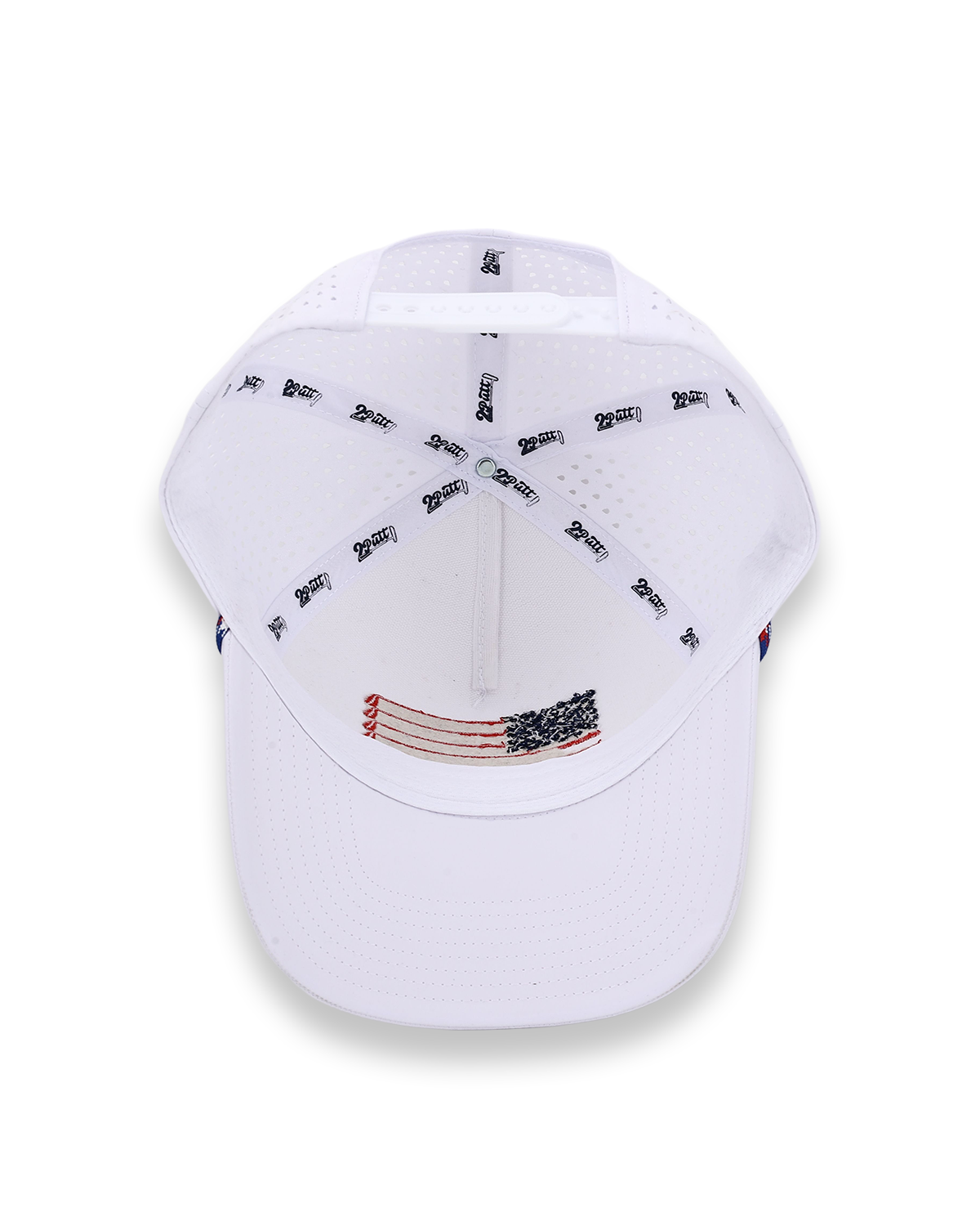 US Flag Rope Flat Bill Hat