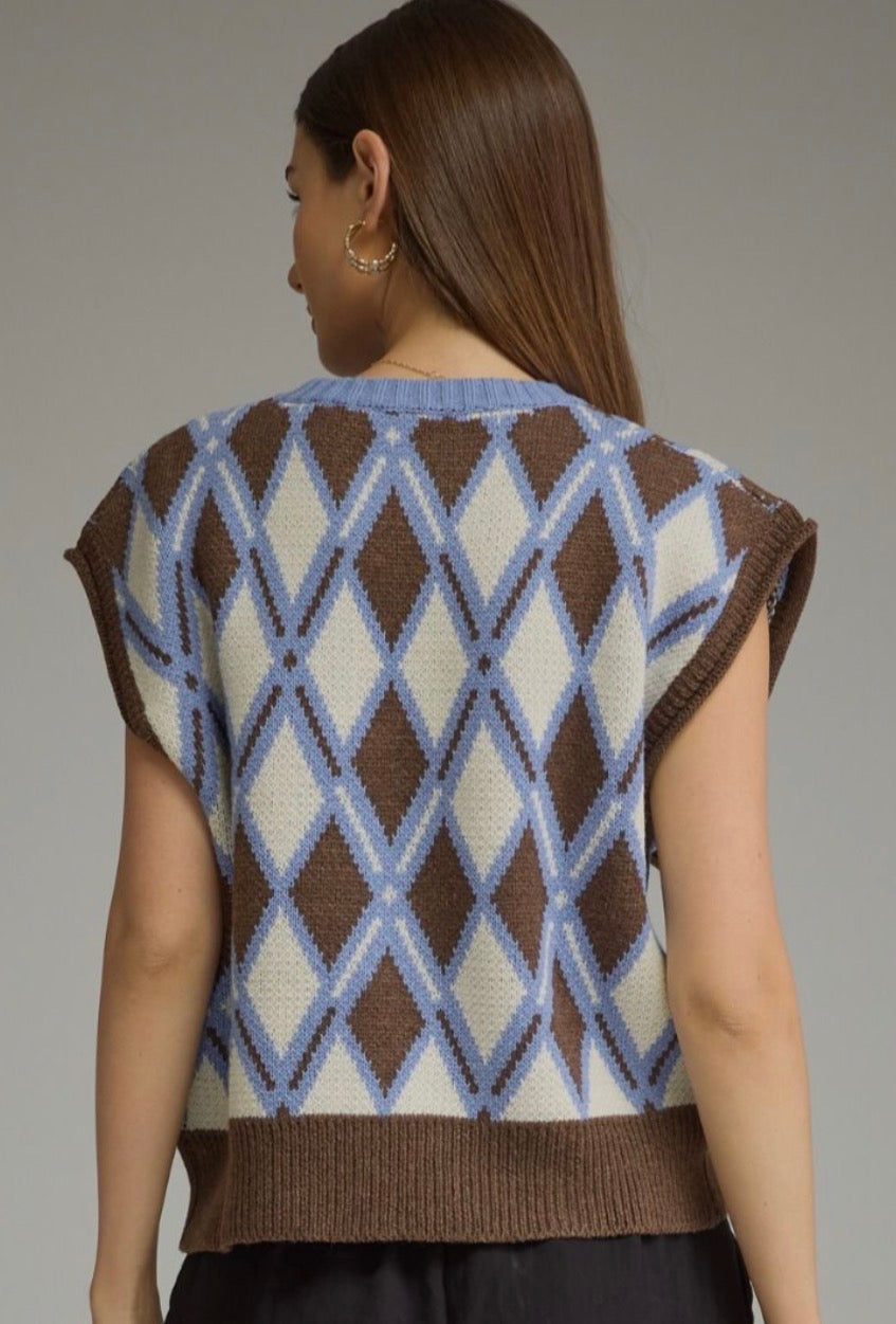 Prep School Argyle Sweater
