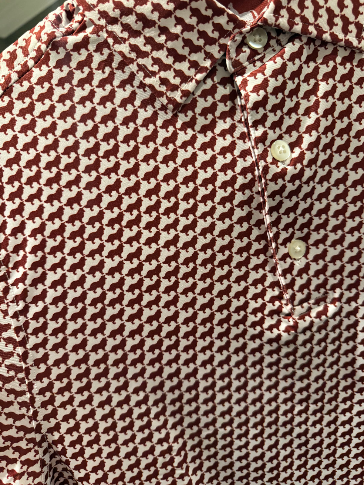 Gig ’Em Houndstooth Polo