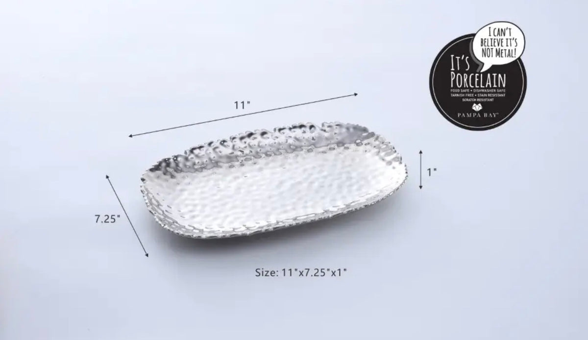 Porcelain Silver Serving Platter
