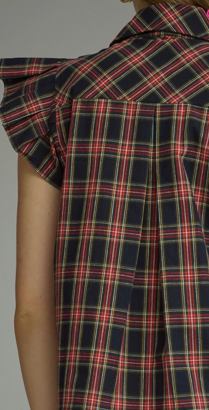 Madelyn Ruffle Plaid Top