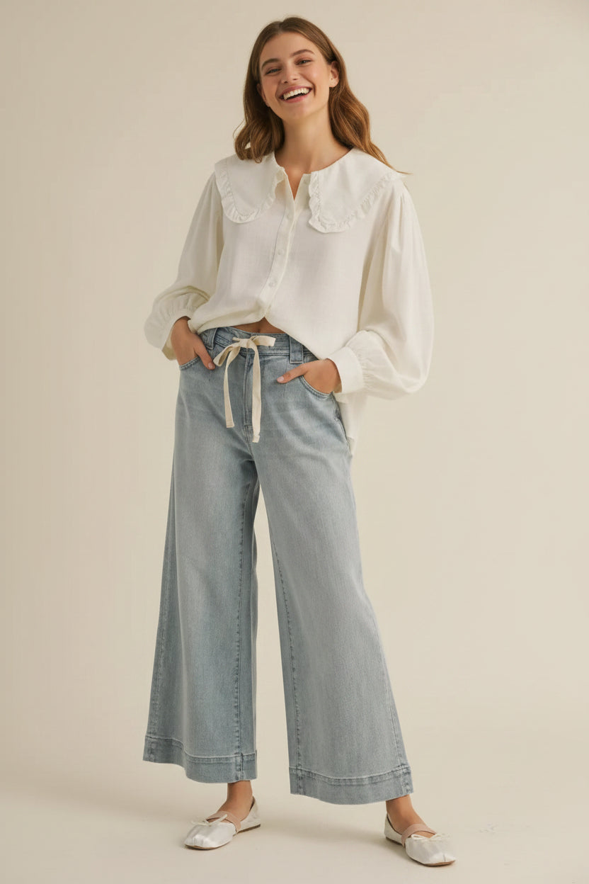 Best seller! Easy Wide-Leg Jean - Drawstring Waist, Endless Outfits