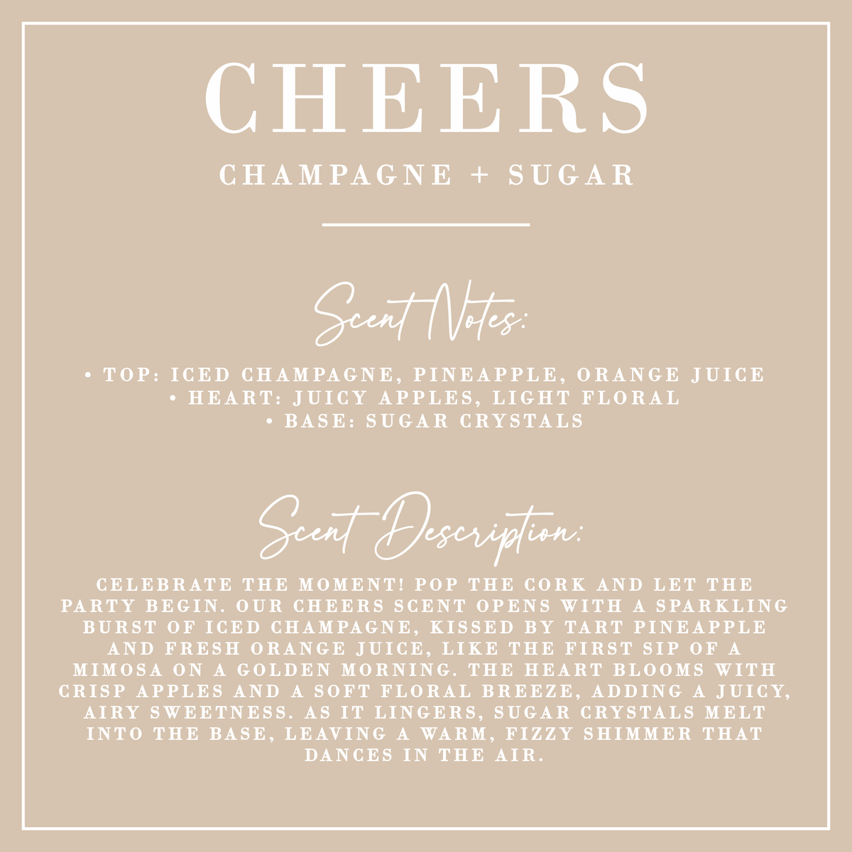 CHEERS | Champagne + Sugar | Everything Spray