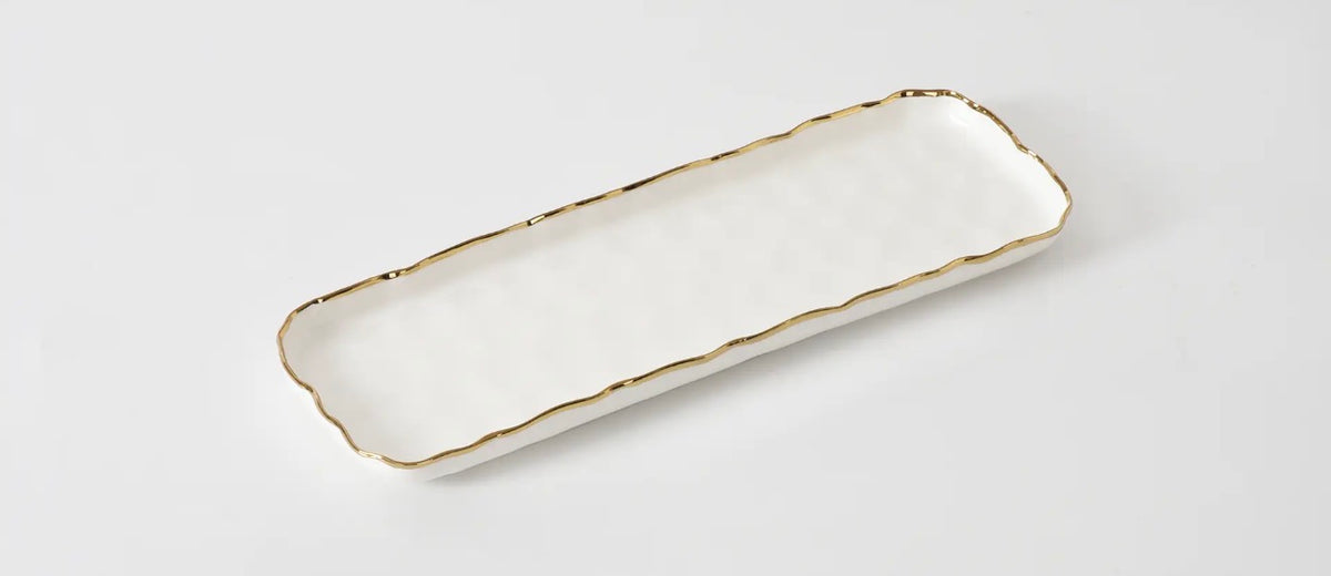 Porcelain Long Rectangular Tray