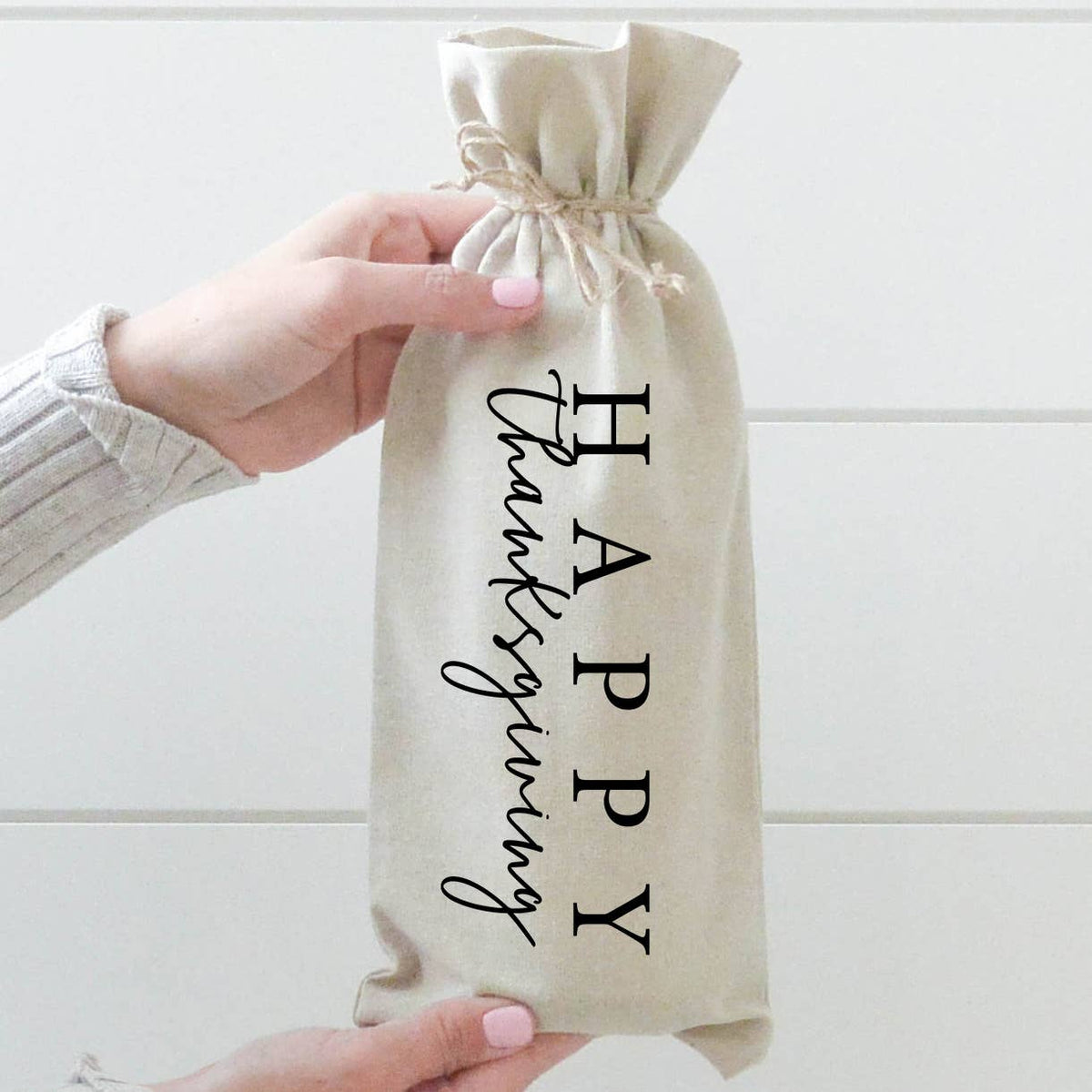 Happy Thanksgiving Wine Bag