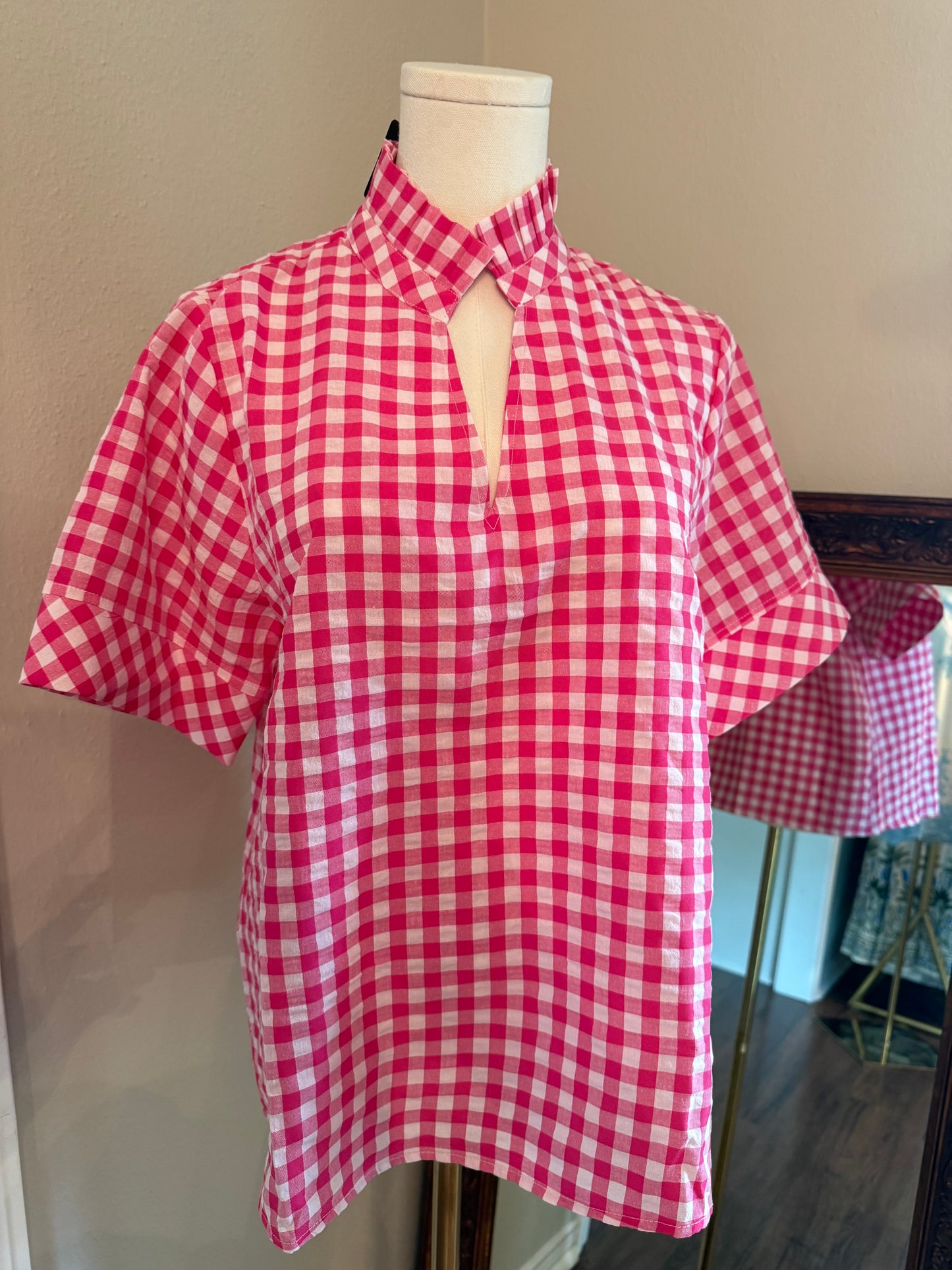 The Meadow Breeze Stand‑Collar Top
