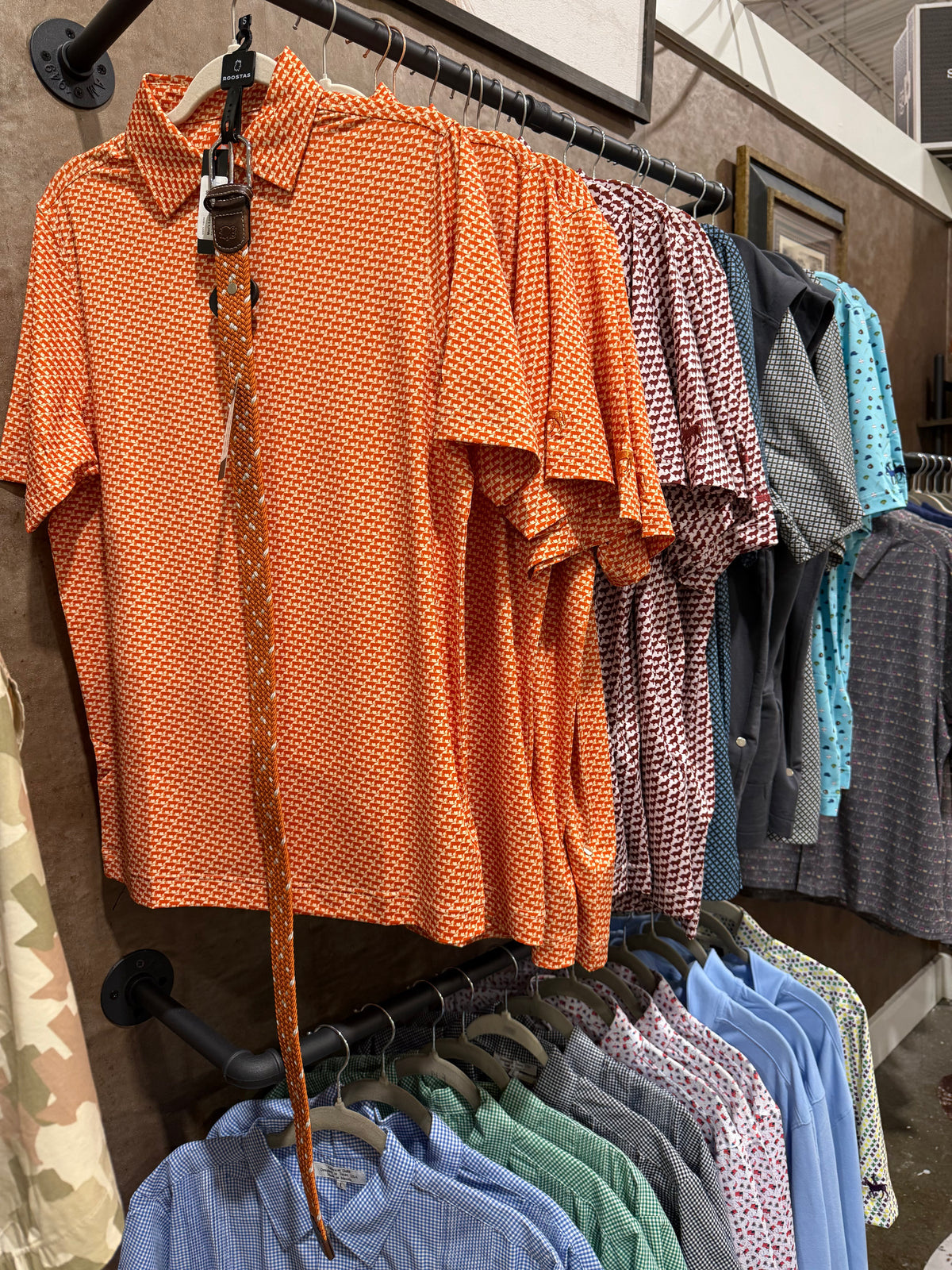 Men’s Hook ’Em Houndstooth Polo