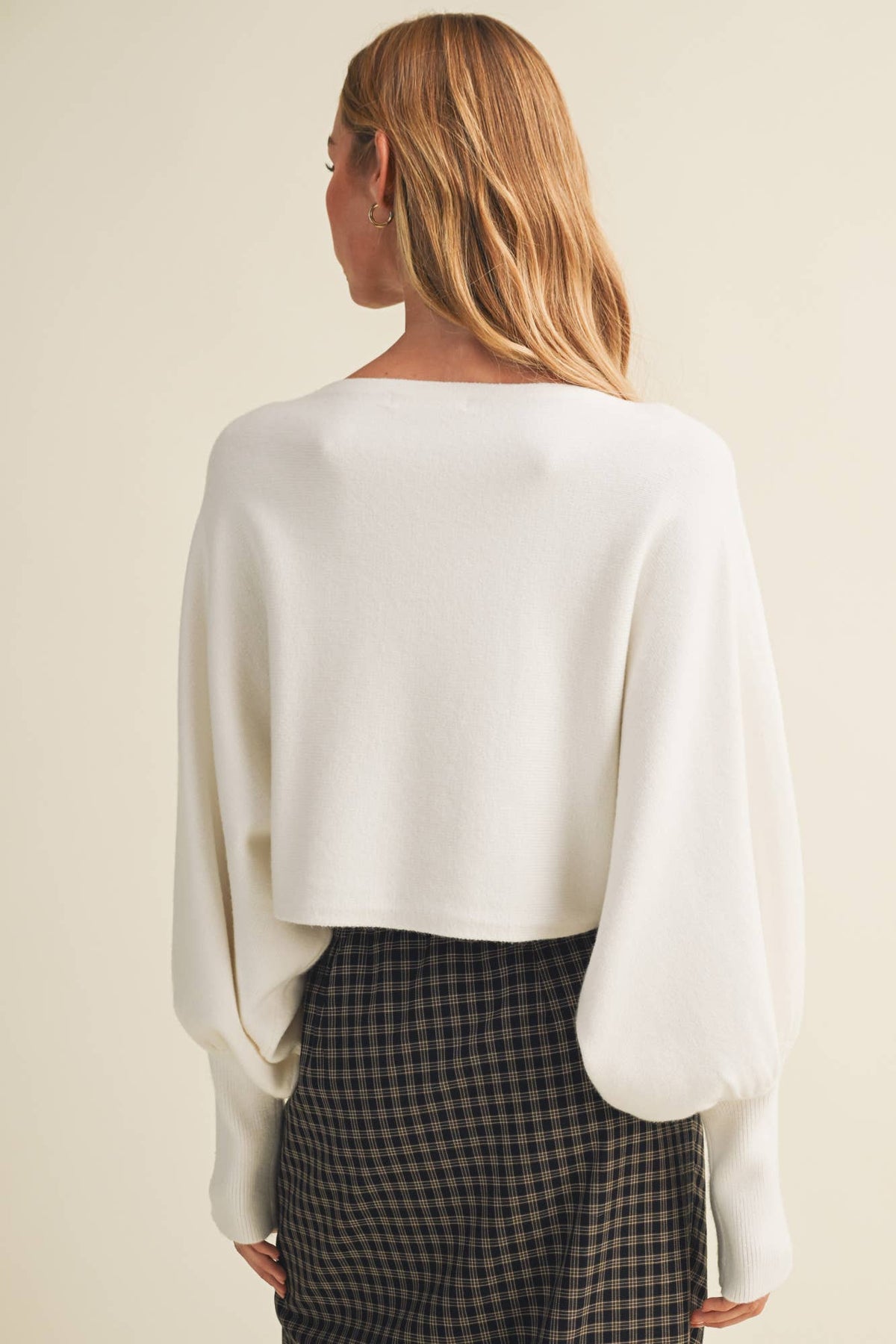 Cozy Cocoon Bateau Sweater - cream