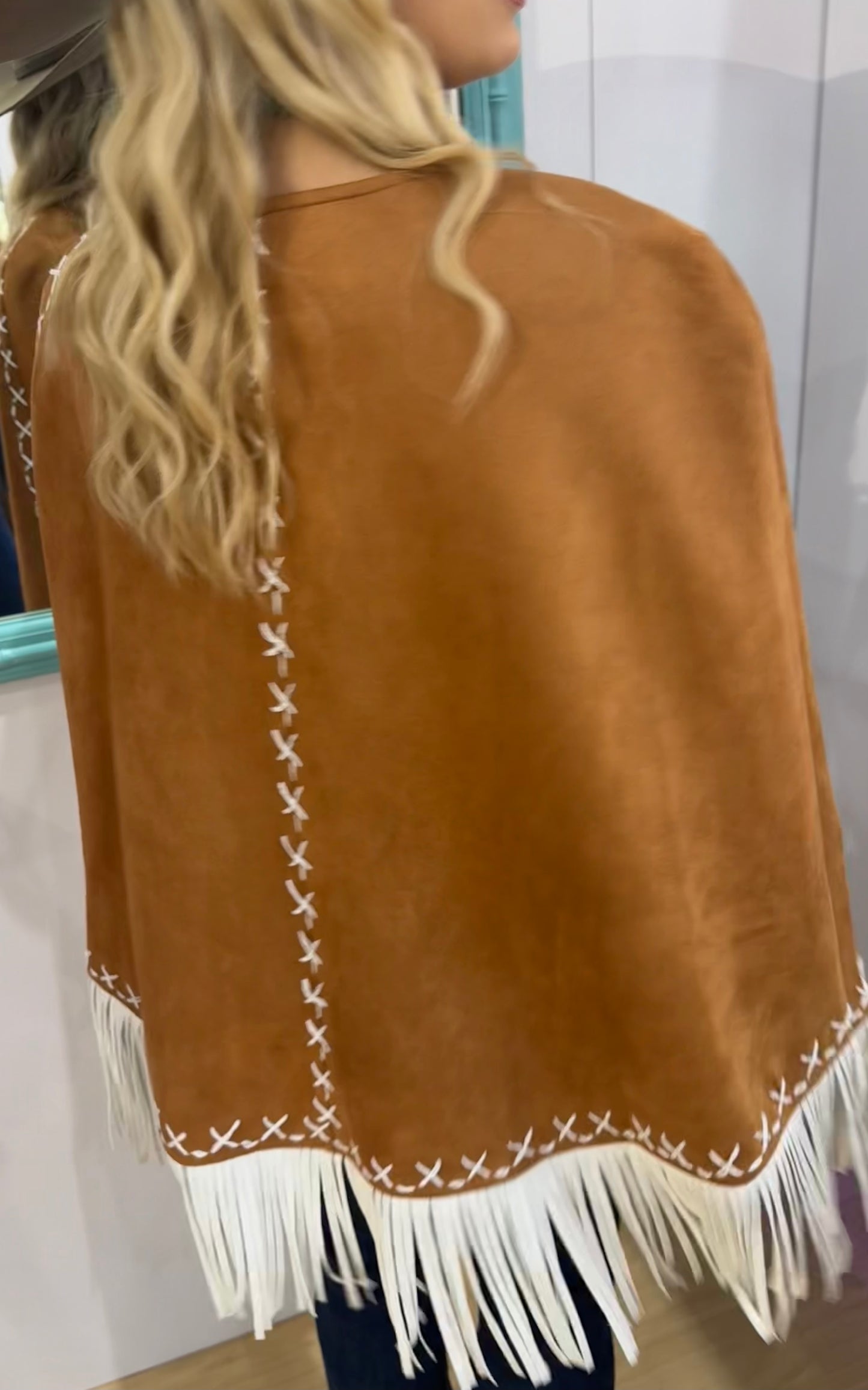 Desert Rose Fringe Cape
