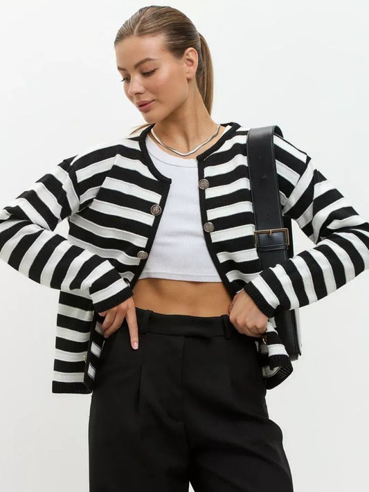 Dropped Shoulder Long Sleeve Cardigan