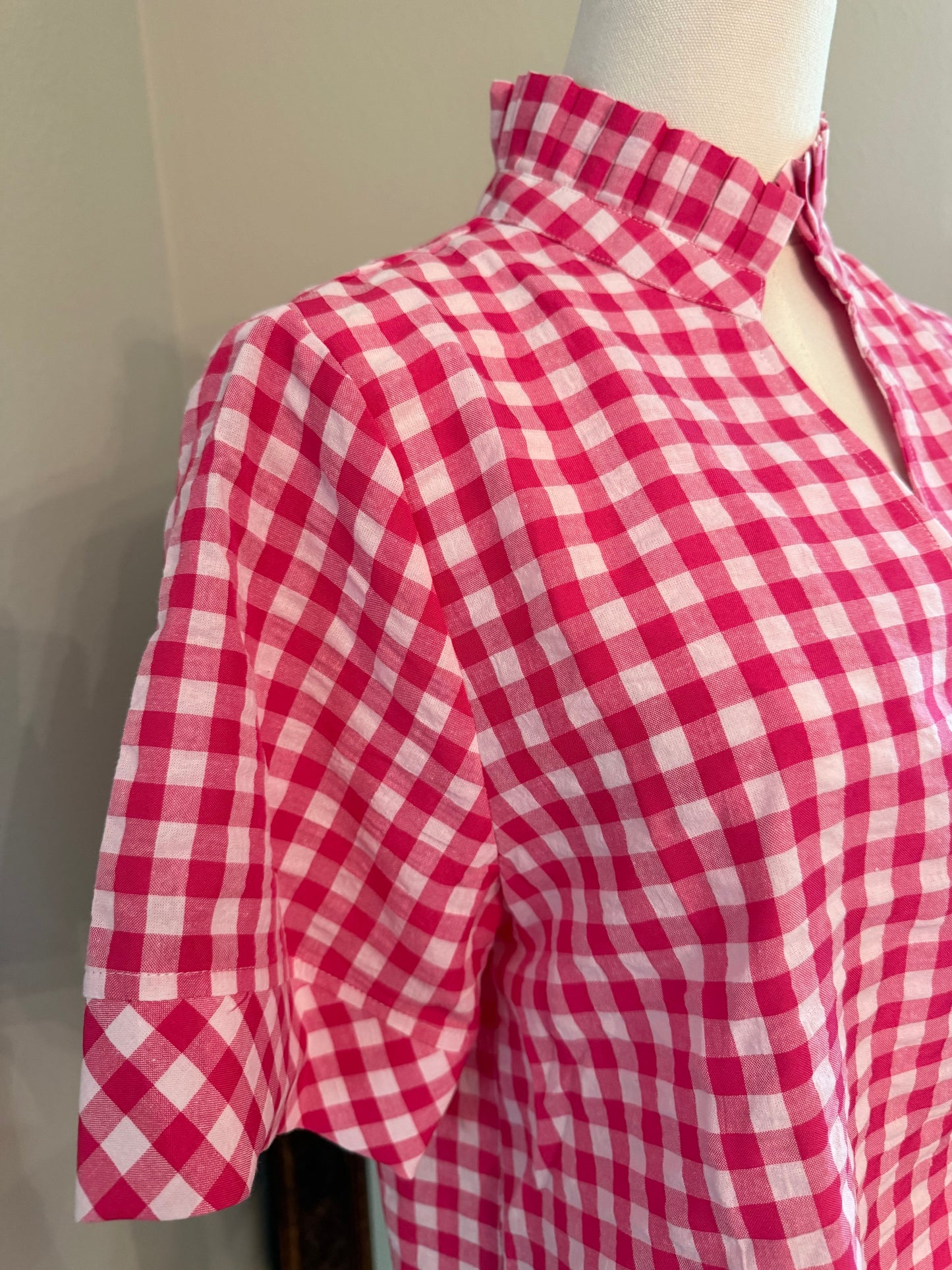 The Meadow Breeze Stand‑Collar Top