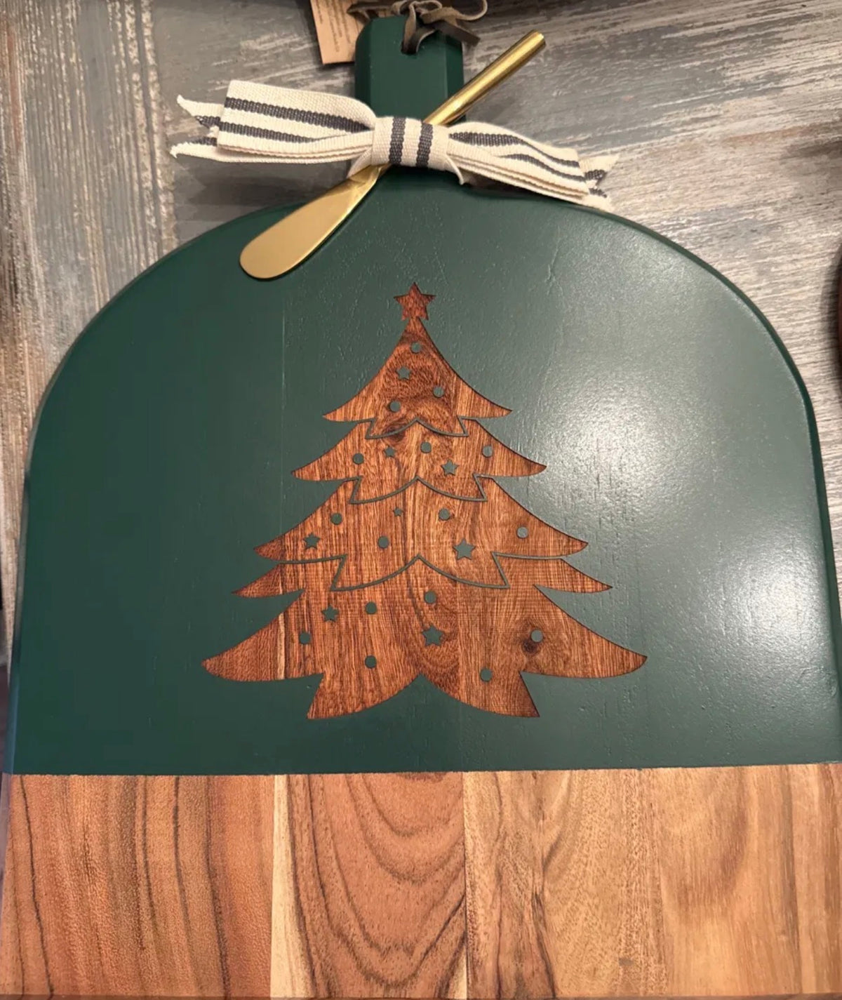 Evergreen Christmas Tree Serving Board