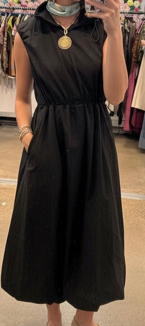 Coming soon: Black Cinch-Waist Bubble Hem Dress