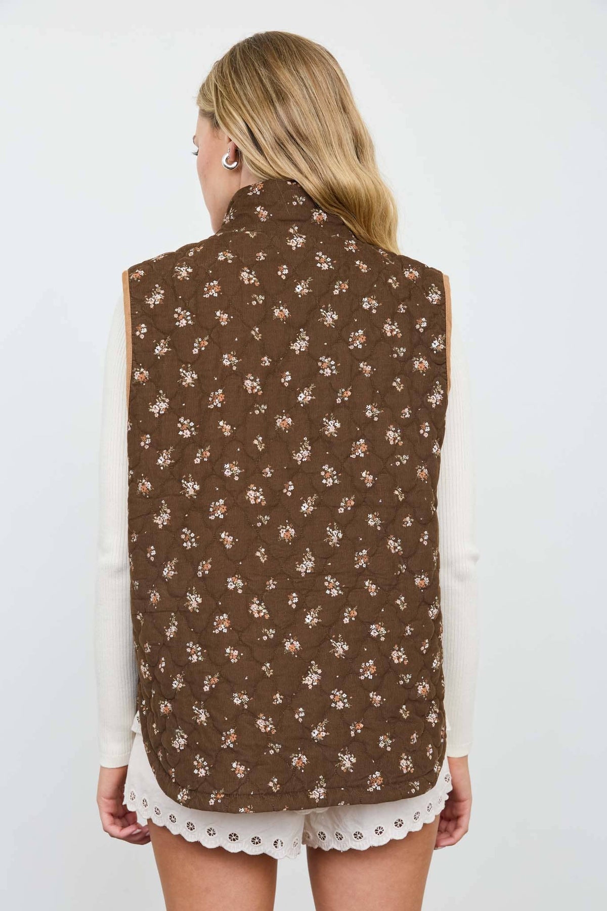 Floral Quilted Vest