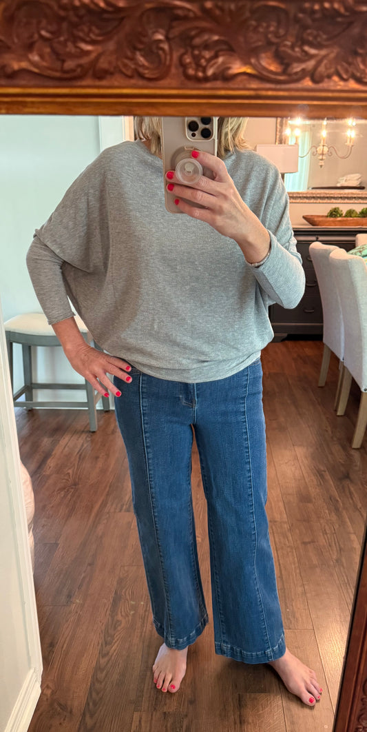 The Ella Top - heather grey