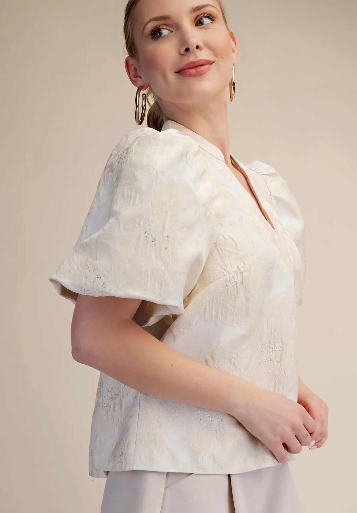 Coming soon: Champagne Bloom Jacquard Top
