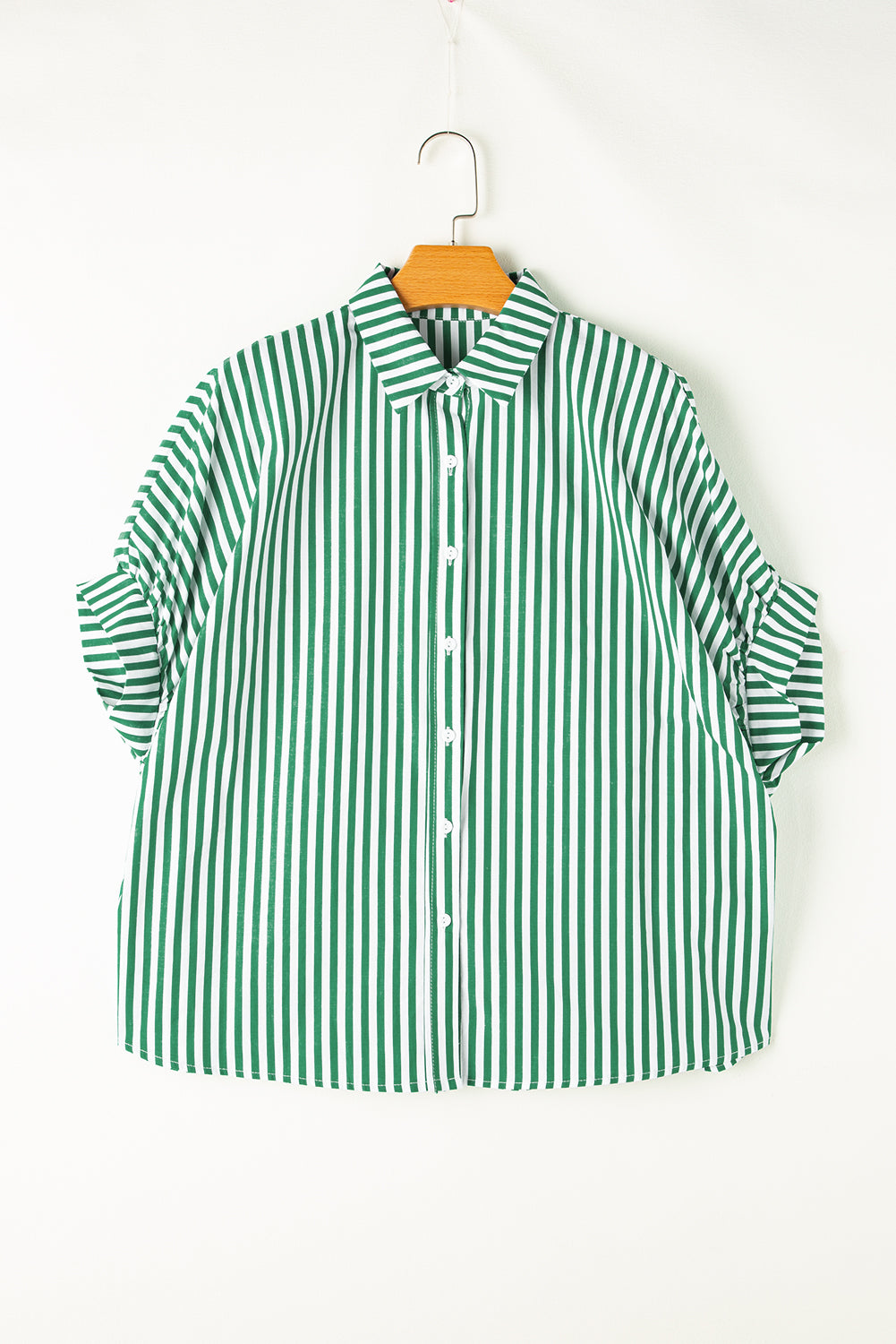 Stripe Button Up Dolman Shirt