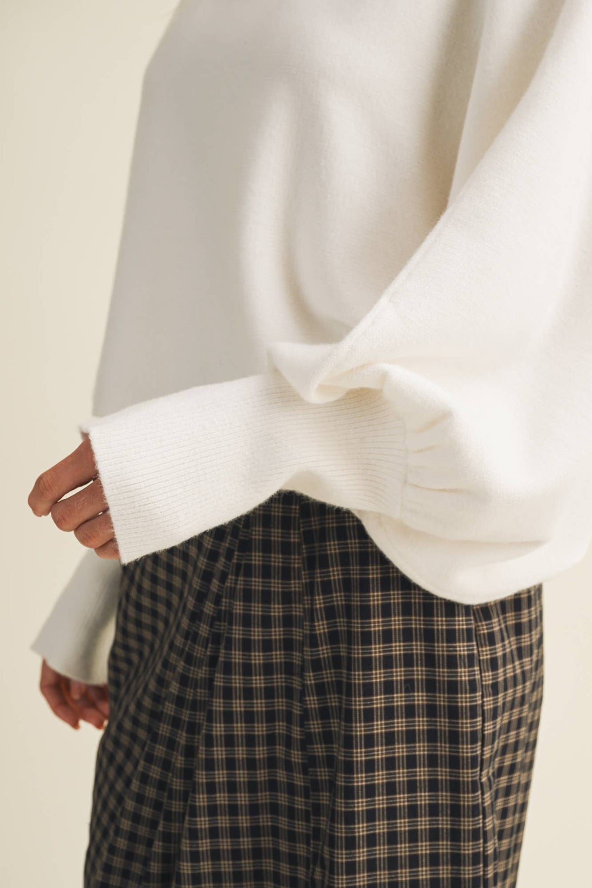Cozy Cocoon Bateau Sweater - cream