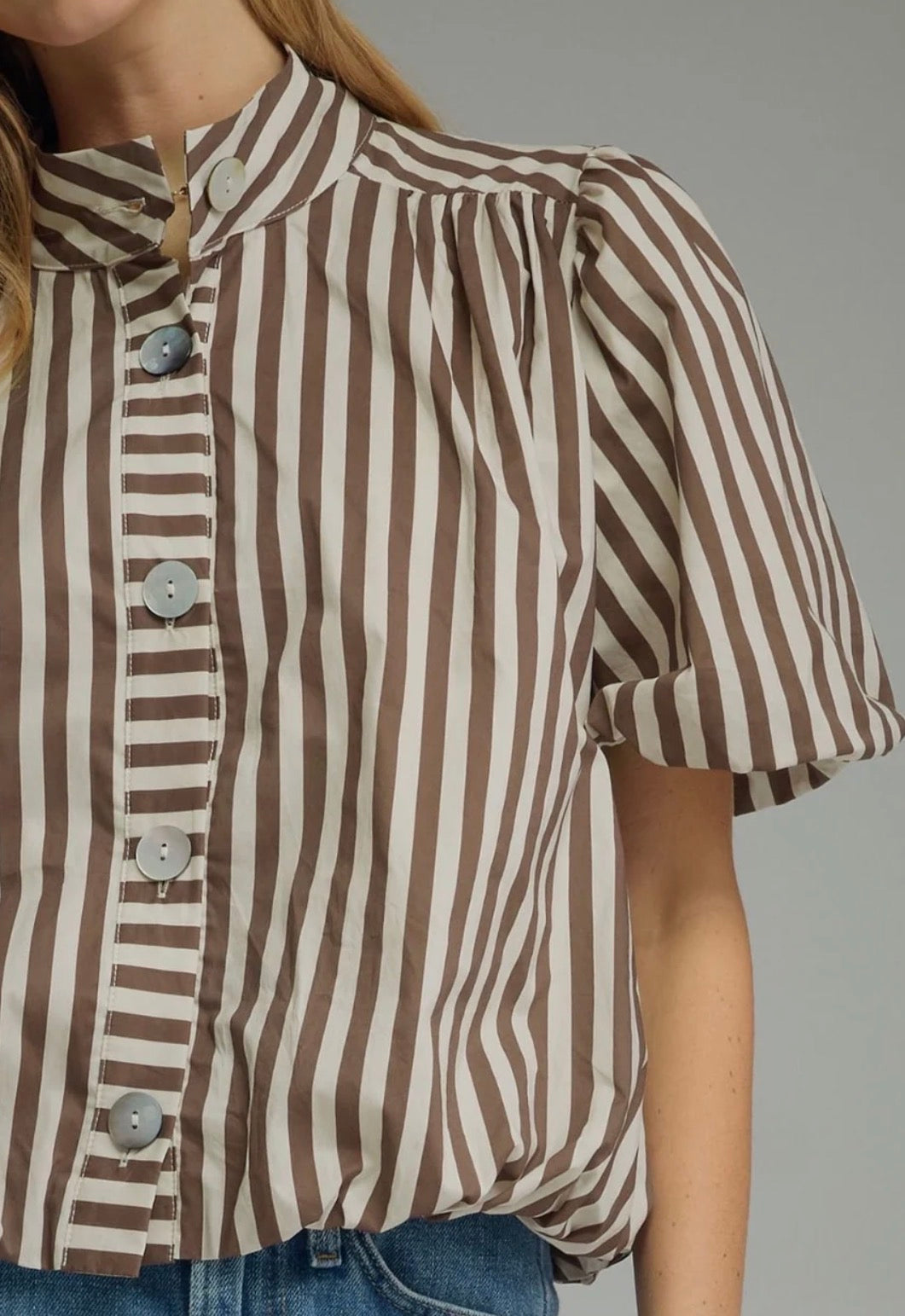 Brownstone Bubble Blouse