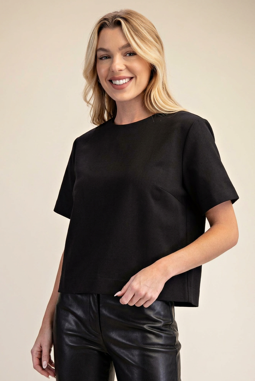 Coming soon: Everyday Black Puff Sleeve Sweater Top