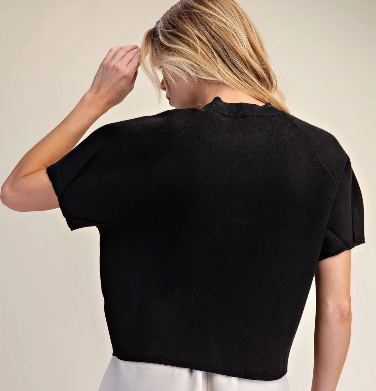 Coming soon: Everyday Black Puff Sleeve Sweater Top