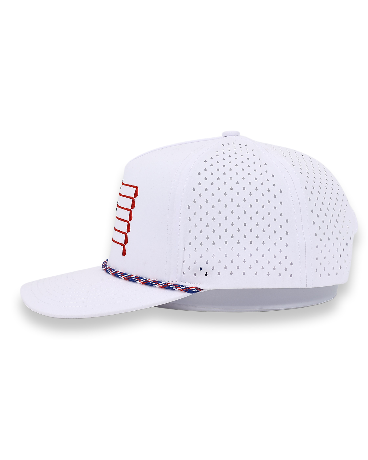 US Flag Rope Flat Bill Hat