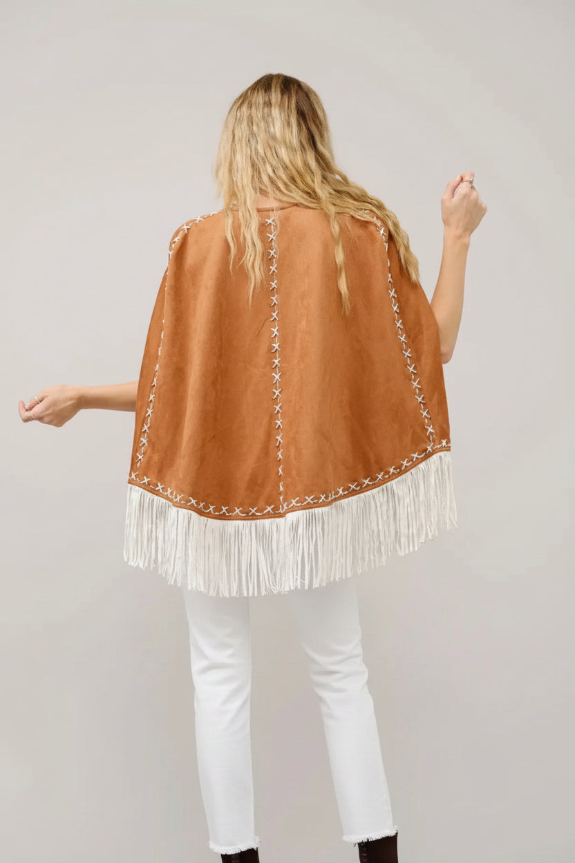 Desert Rose Fringe Cape