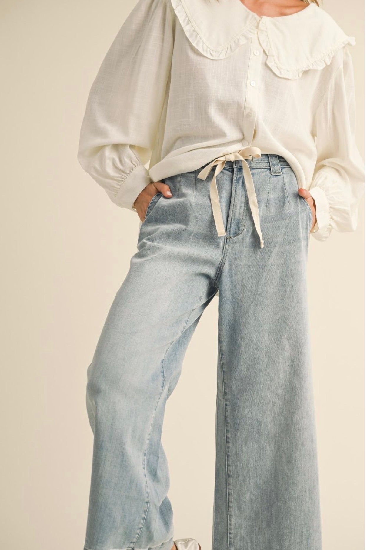 Best seller! Easy Wide-Leg Jean - Drawstring Waist, Endless Outfits