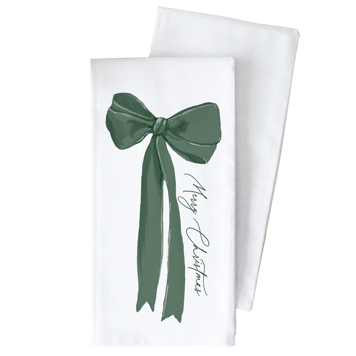Merry Christmas Bow Tea Towel