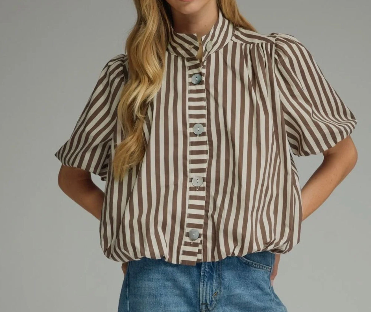 Brownstone Bubble Blouse