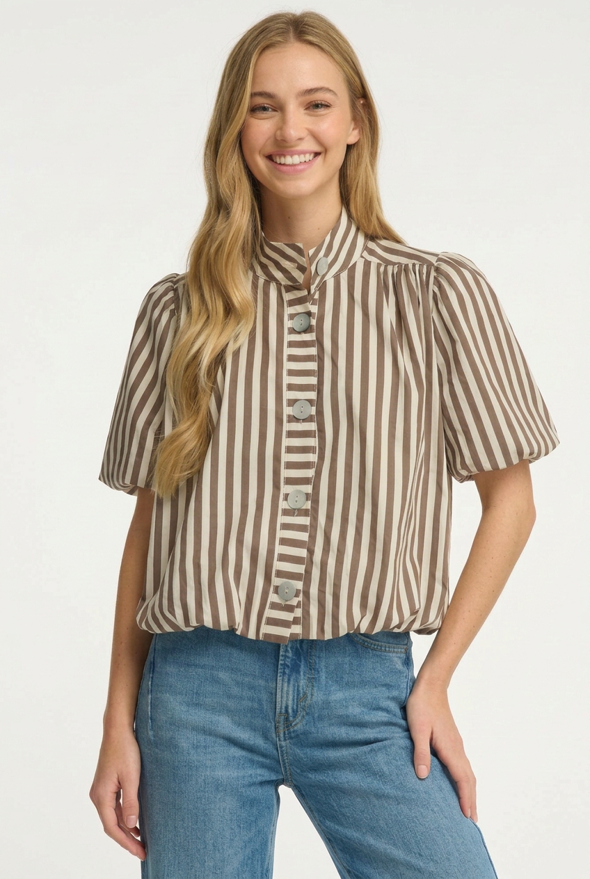 Brownstone Bubble Blouse