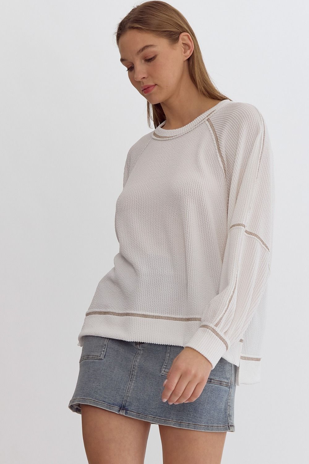 contrast pullover - summer knit