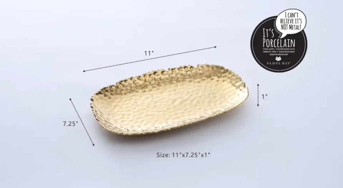 Porcelain Gold Serving Platter