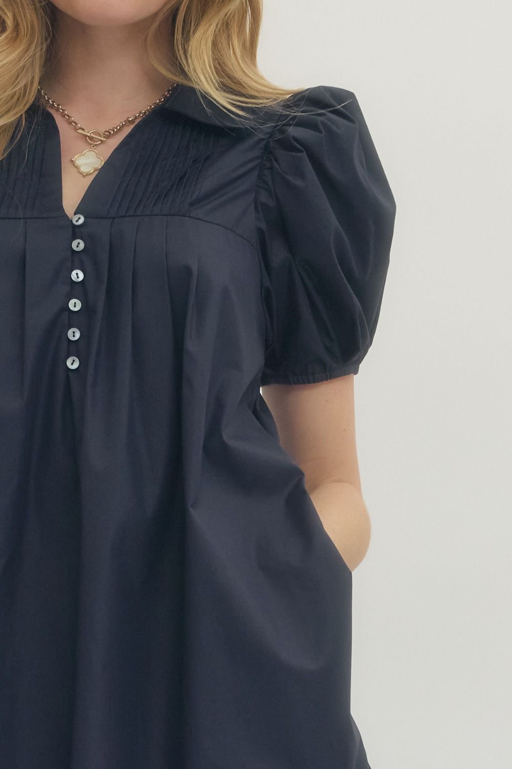 Perfect Navy Poplin Dress