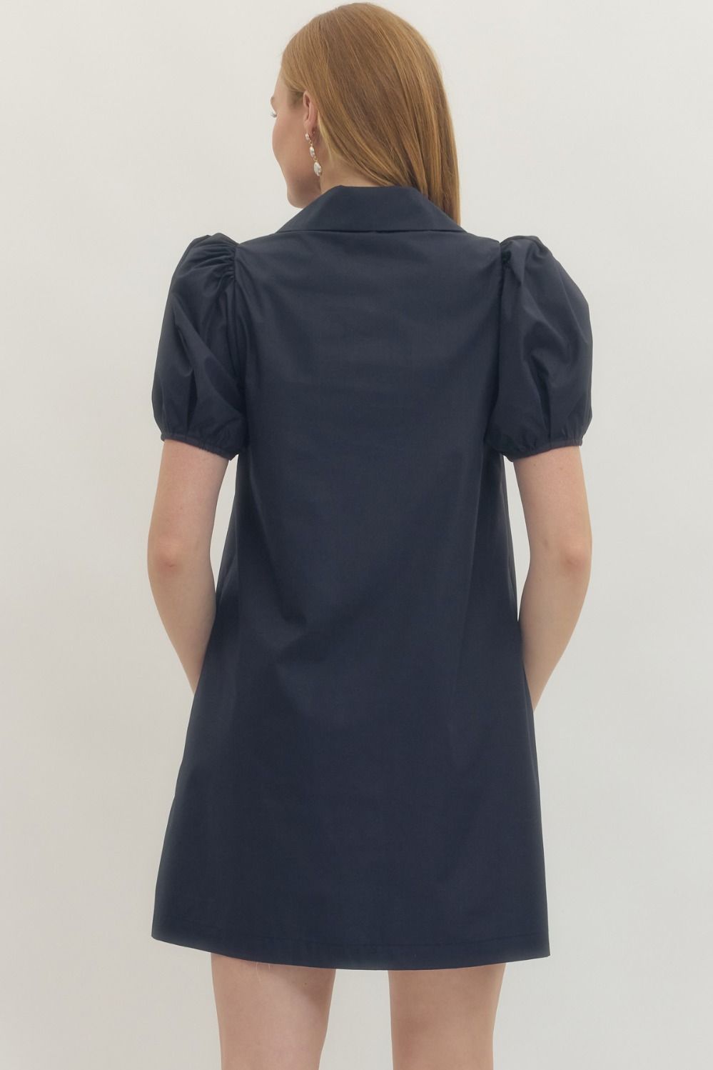 Perfect Navy Poplin Dress
