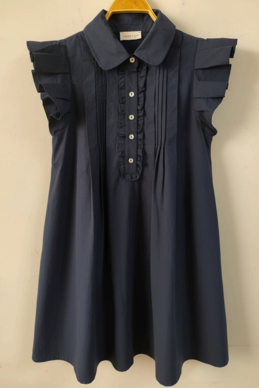 Perfect Navy Poplin Dress