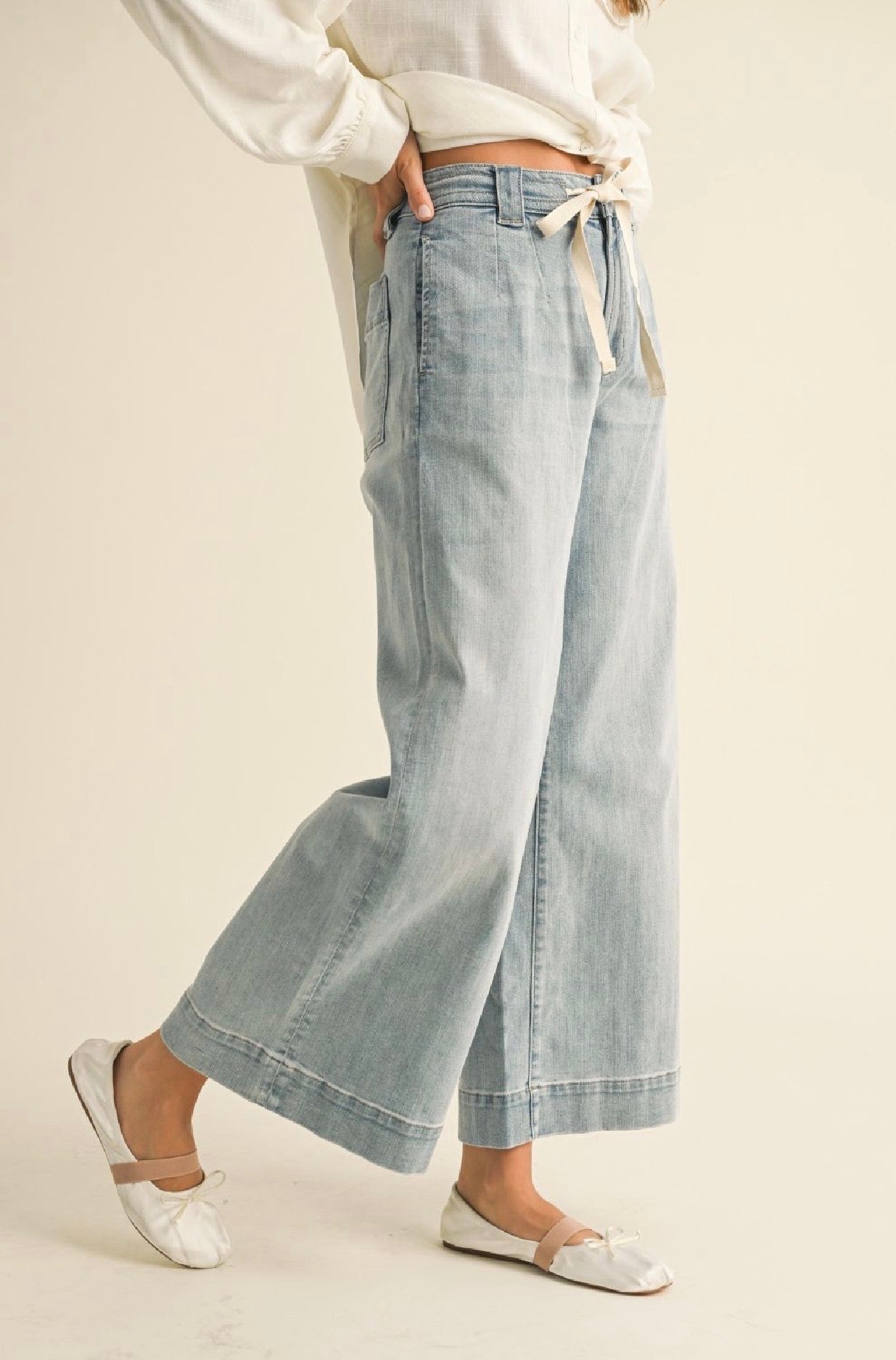 Best seller! Easy Wide-Leg Jean - Drawstring Waist, Endless Outfits