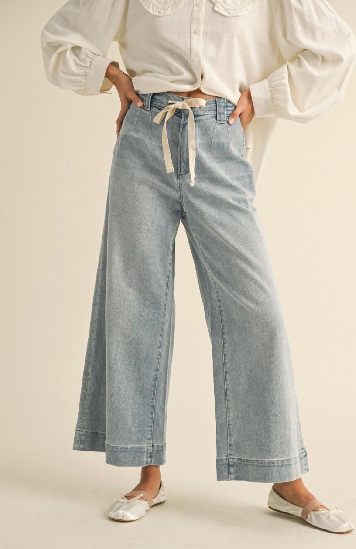 Best seller! Easy Wide-Leg Jean - Drawstring Waist, Endless Outfits