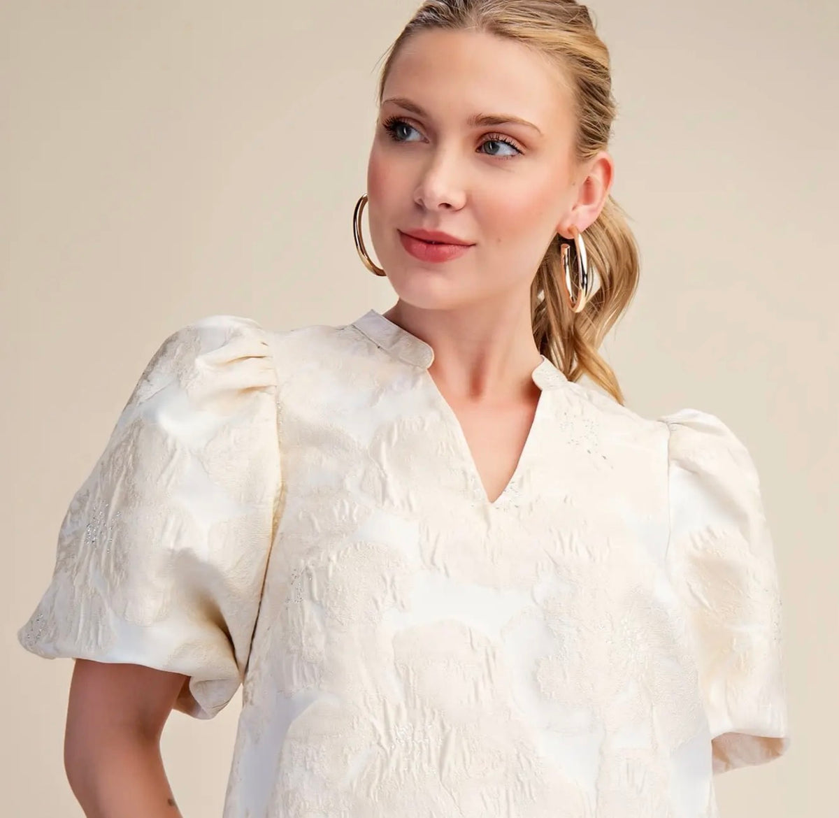 Coming soon: Champagne Bloom Jacquard Top