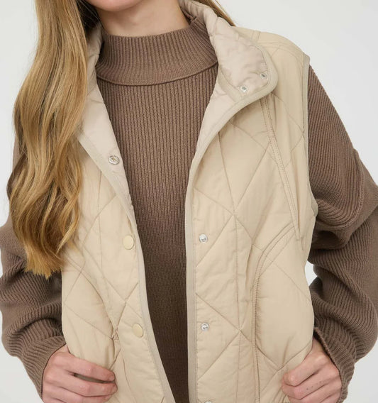 Best selling puffer vest - khaki
