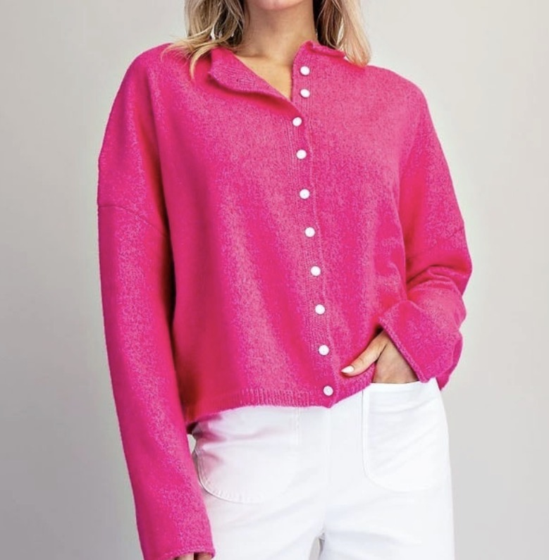 Cherry Button front cardigan