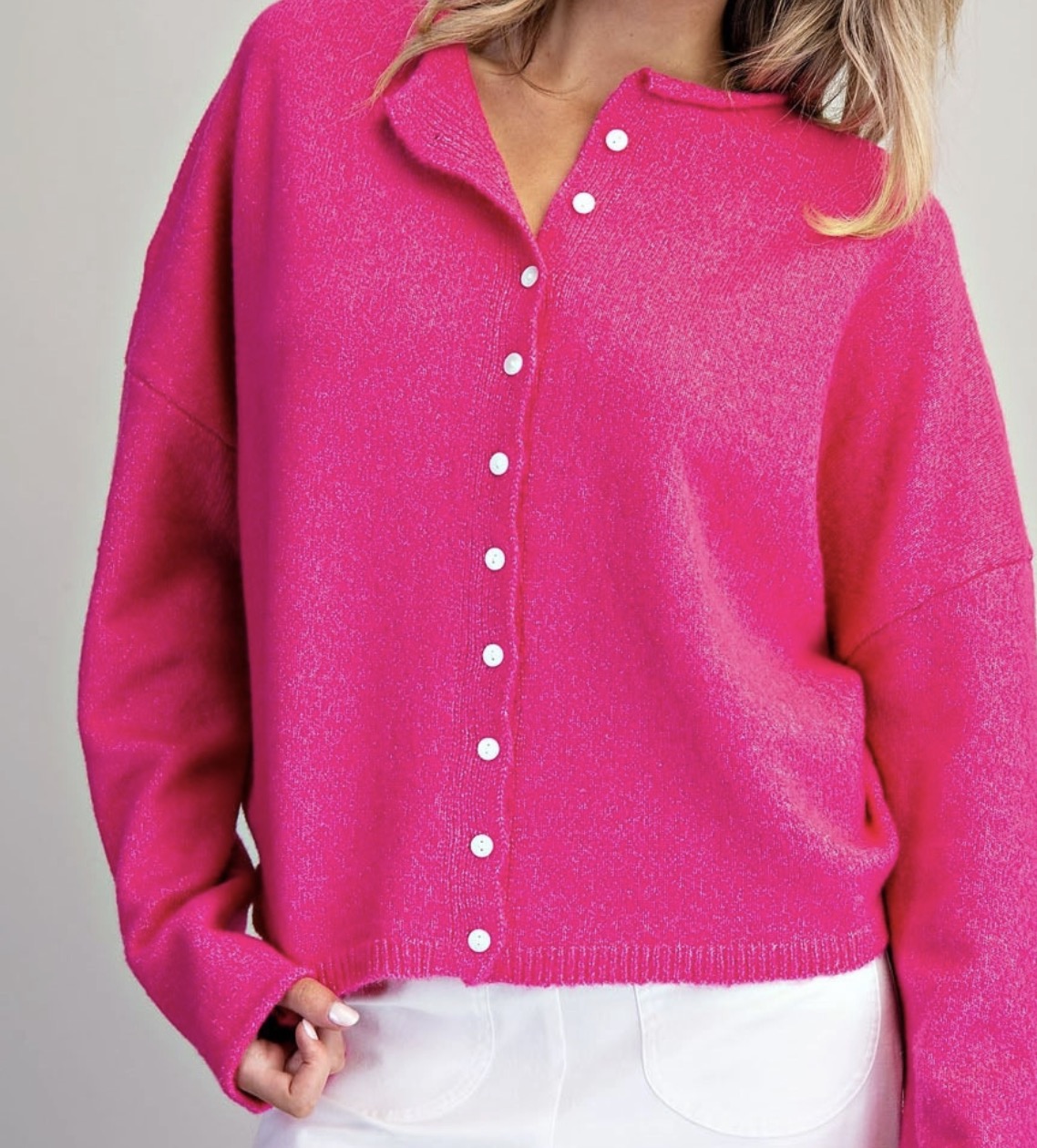 Cherry Button front cardigan