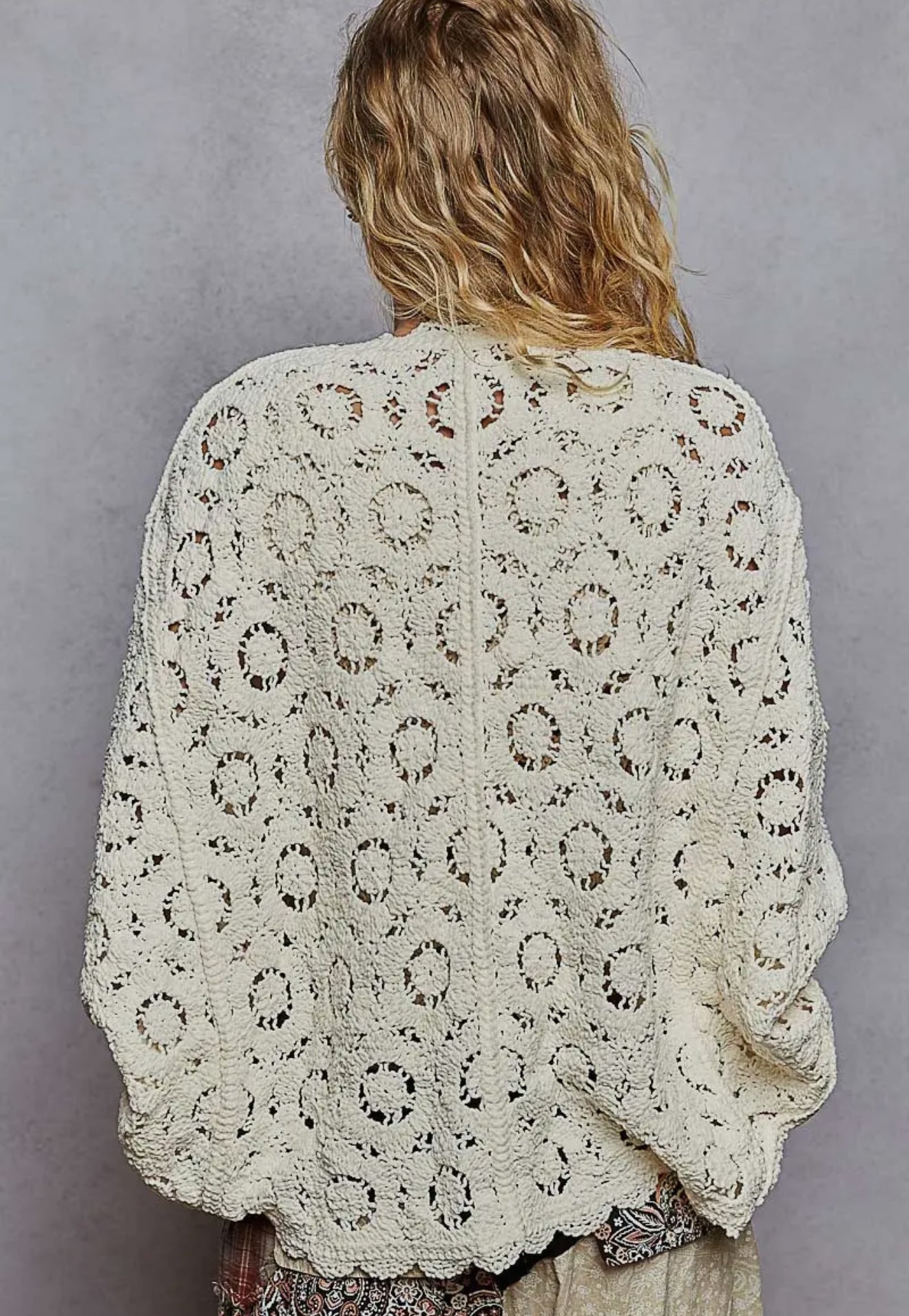 Crochet Chenille Cardigan