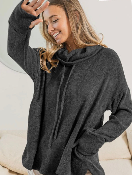 Cozy turtleneck with thumb opening