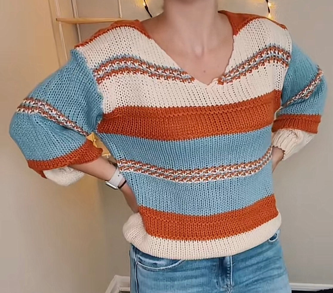 Back by popular demand! The perfect v-neck spring sweater!