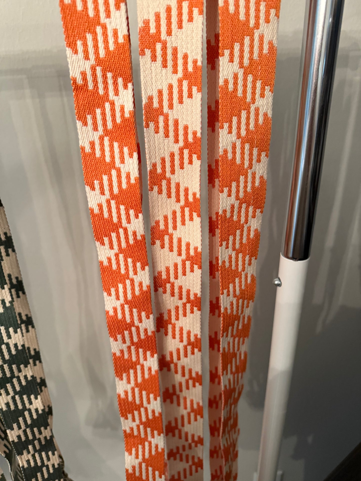 Orange boho tassel belt - o/s