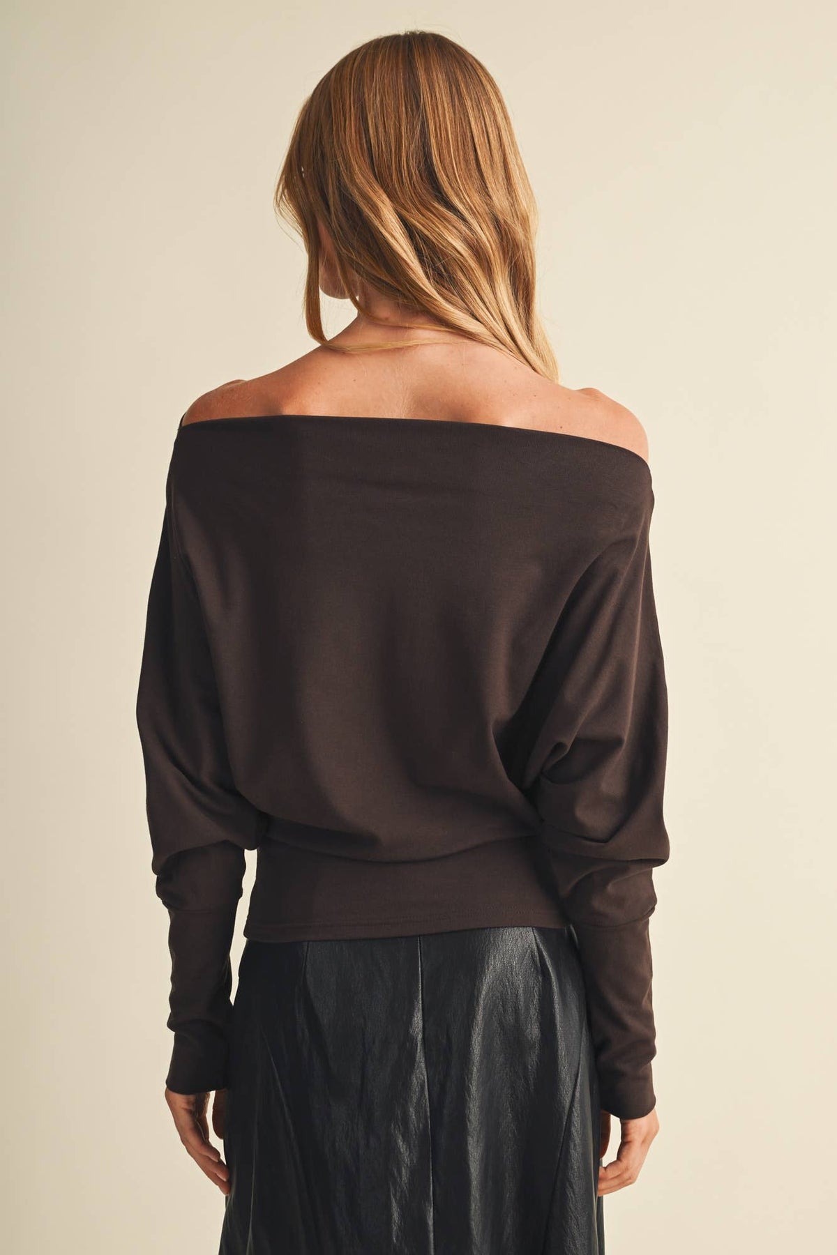 Sloane Off-Shoulder Top - rich brown